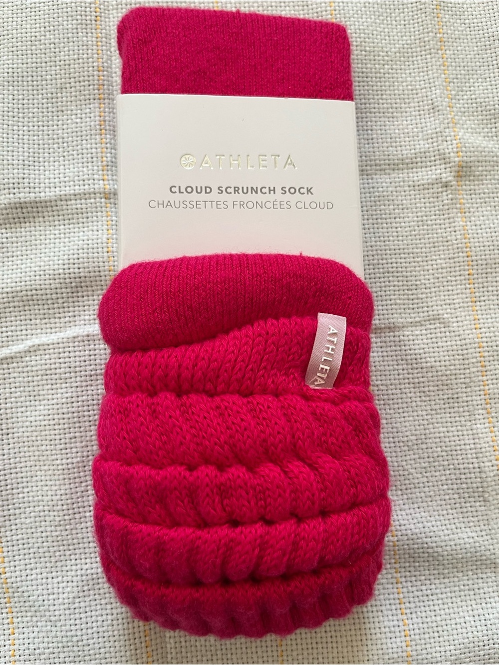 Athleta Cloud Scrunch Sock in Hot Pink
